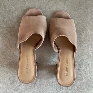Tan Suede Mules